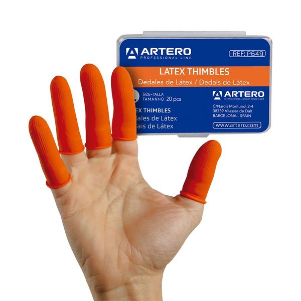 Hovedbilde Latex Stripping Thimbles size M, Artero