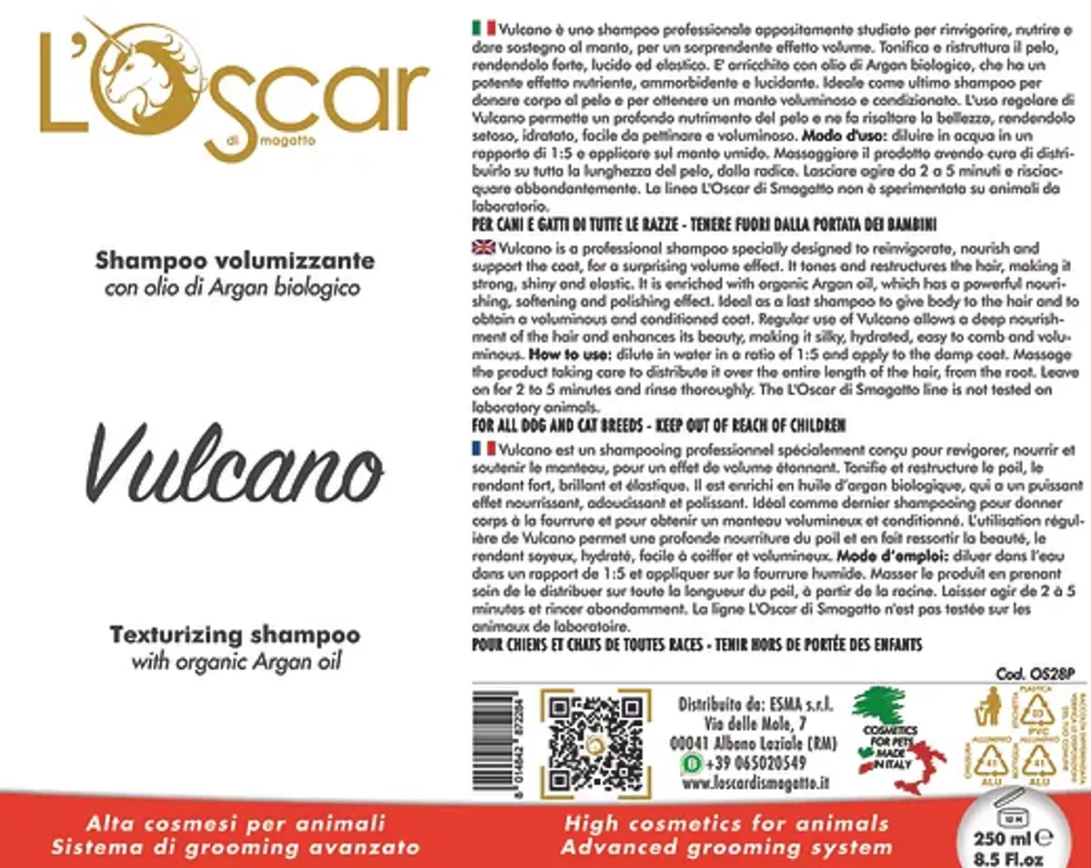 Texturizing Volumizing Shampoo, 250 ml bottle, L'Oscar