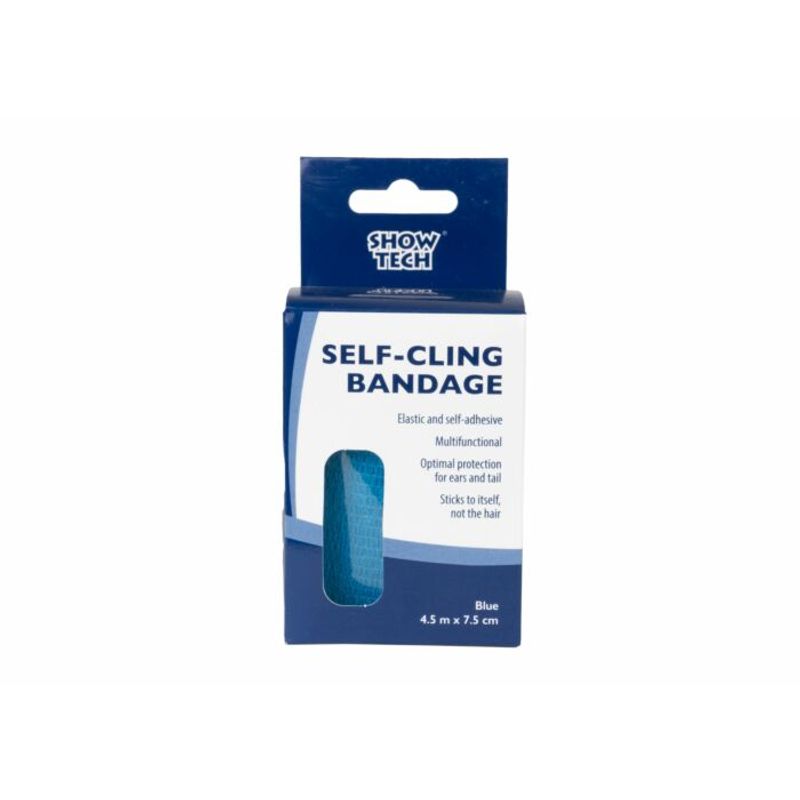 Self-Cling Bandage Blue 4.5 m x 7.5 cm, ShowTech