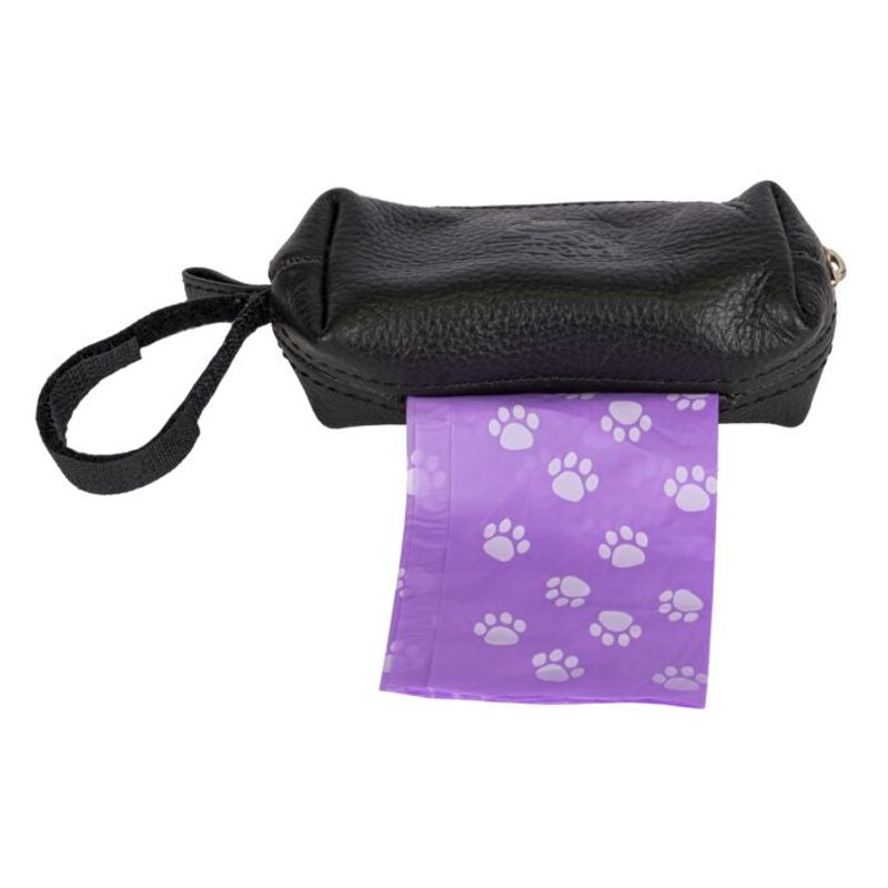 Poop Bag Holder Leather - Black, Travel