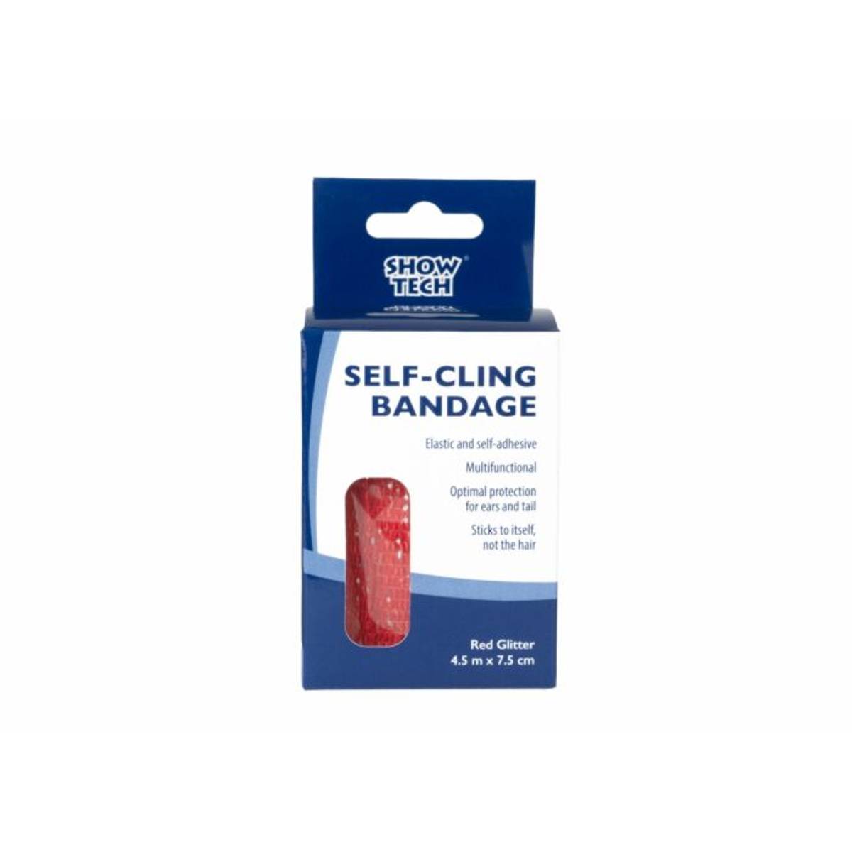 Cling Bandage Red Glitter 4.5 m x 7.5 cm, ShowTech