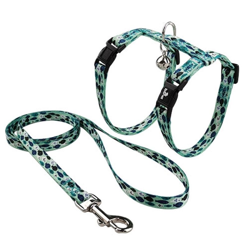 Fish Harness And Leash Grønn 20-35cm / 100cm, Ibanez