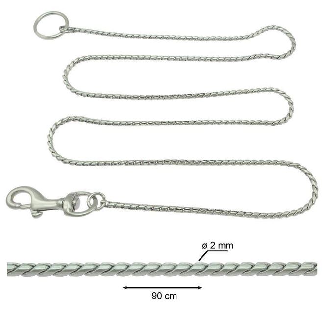 Hovedbilde Snake Leash Without Handle Ø2mm x 90cm, Chrome ...