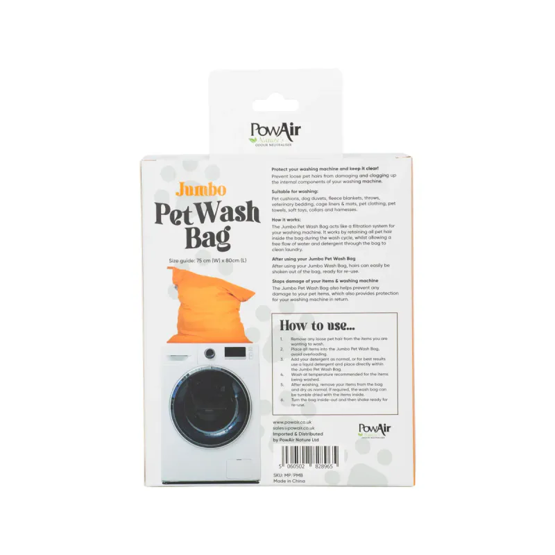Pet Whash Bag Jumbo 75W x 80L, PowAir