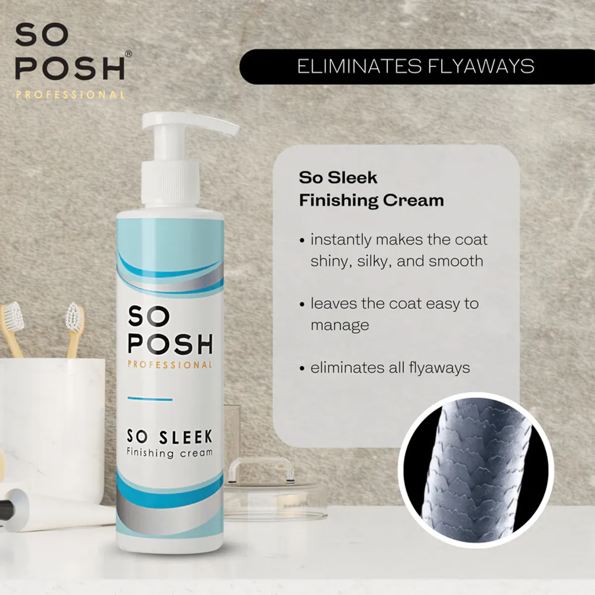 So Sleek - finishing smoothing cream 250 ml. SoPosh