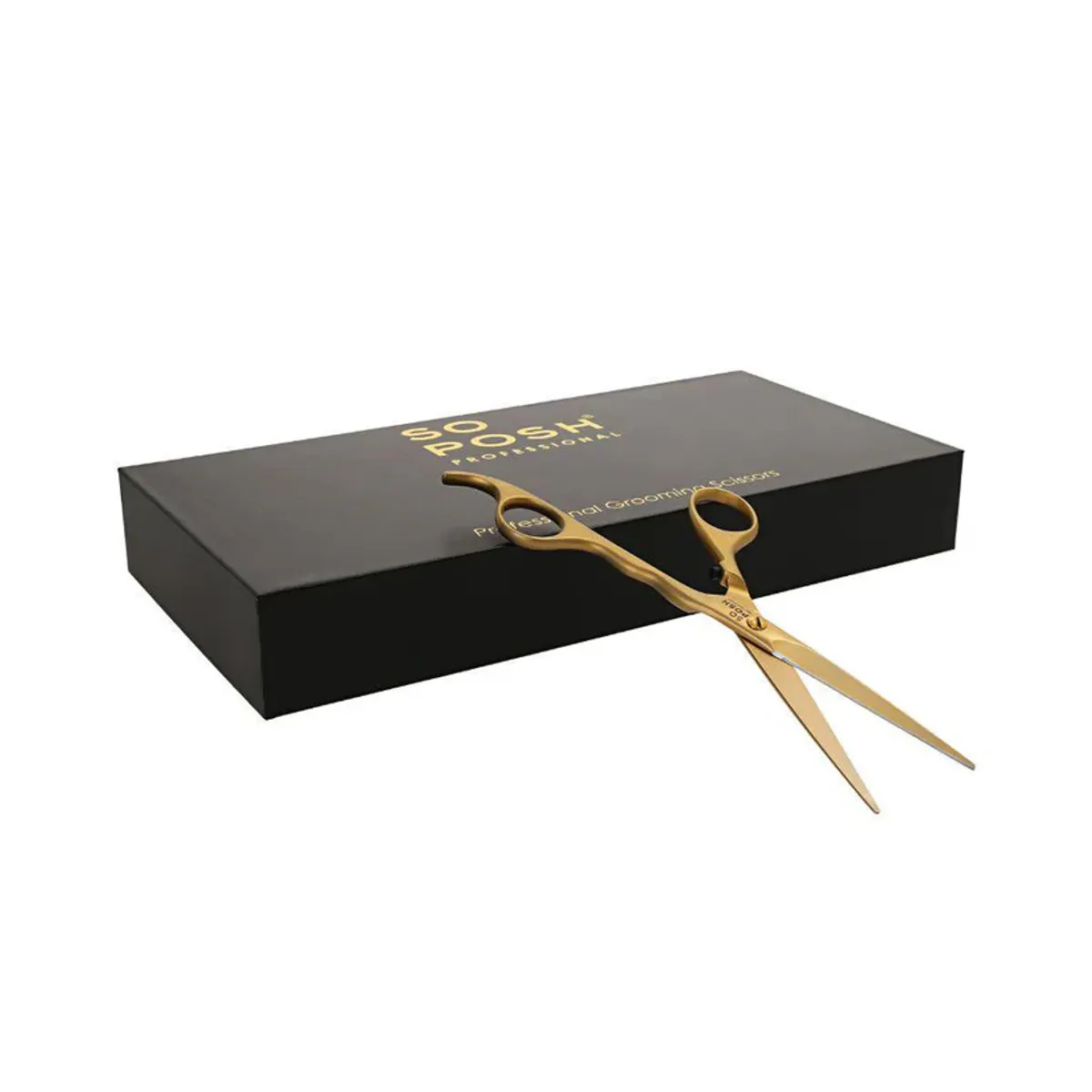 Ergonomic scissors 7``satin gold BG70-G, SoPosh