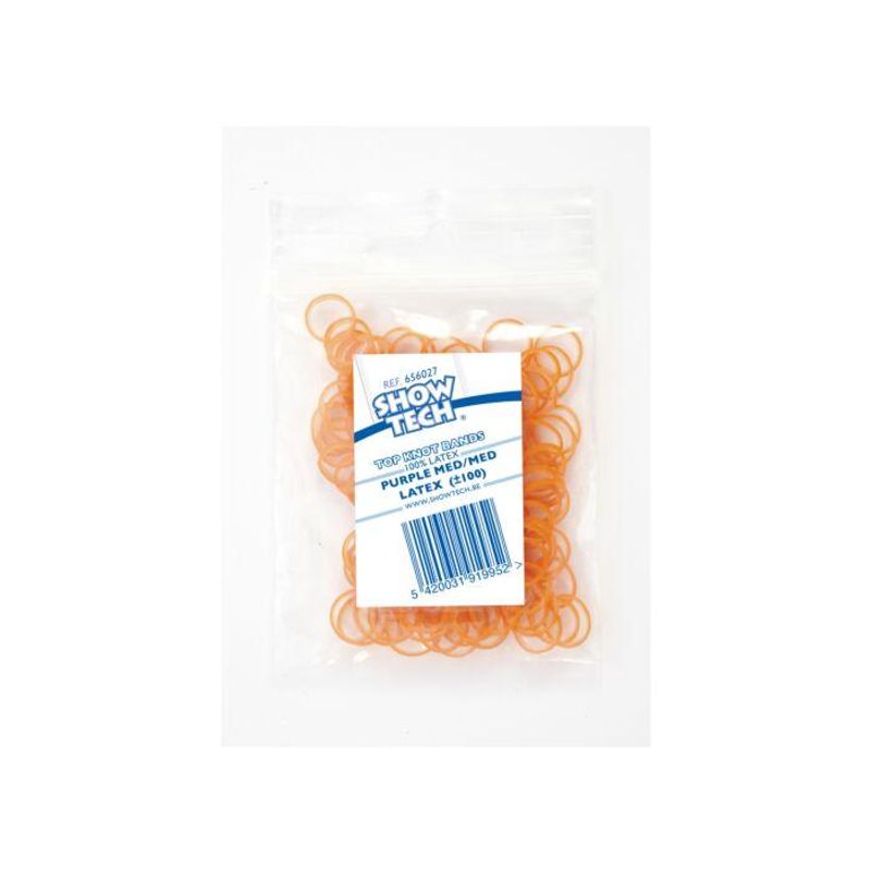 Latex Bands Red - 1000 pcs Top Knot Bands, ShowTech