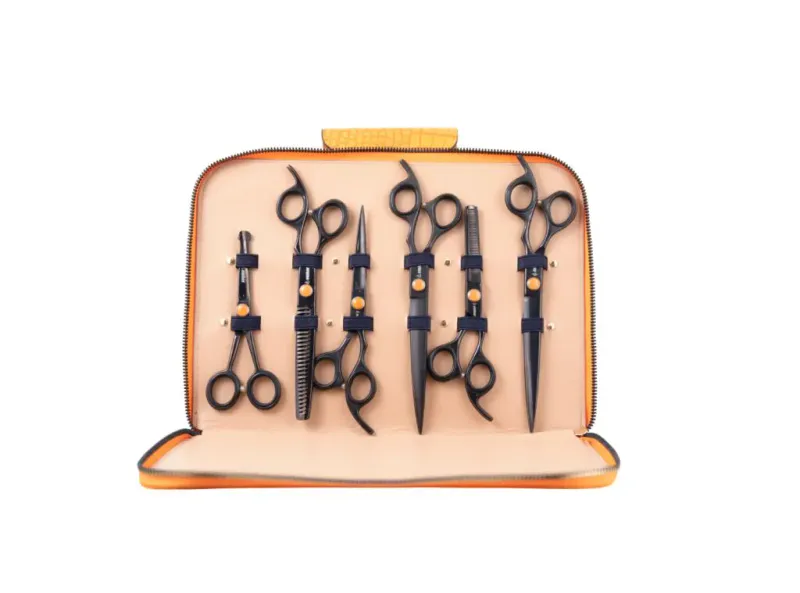 Orange Croc Small Scissor Case – 6 Scissors, Dezynadog