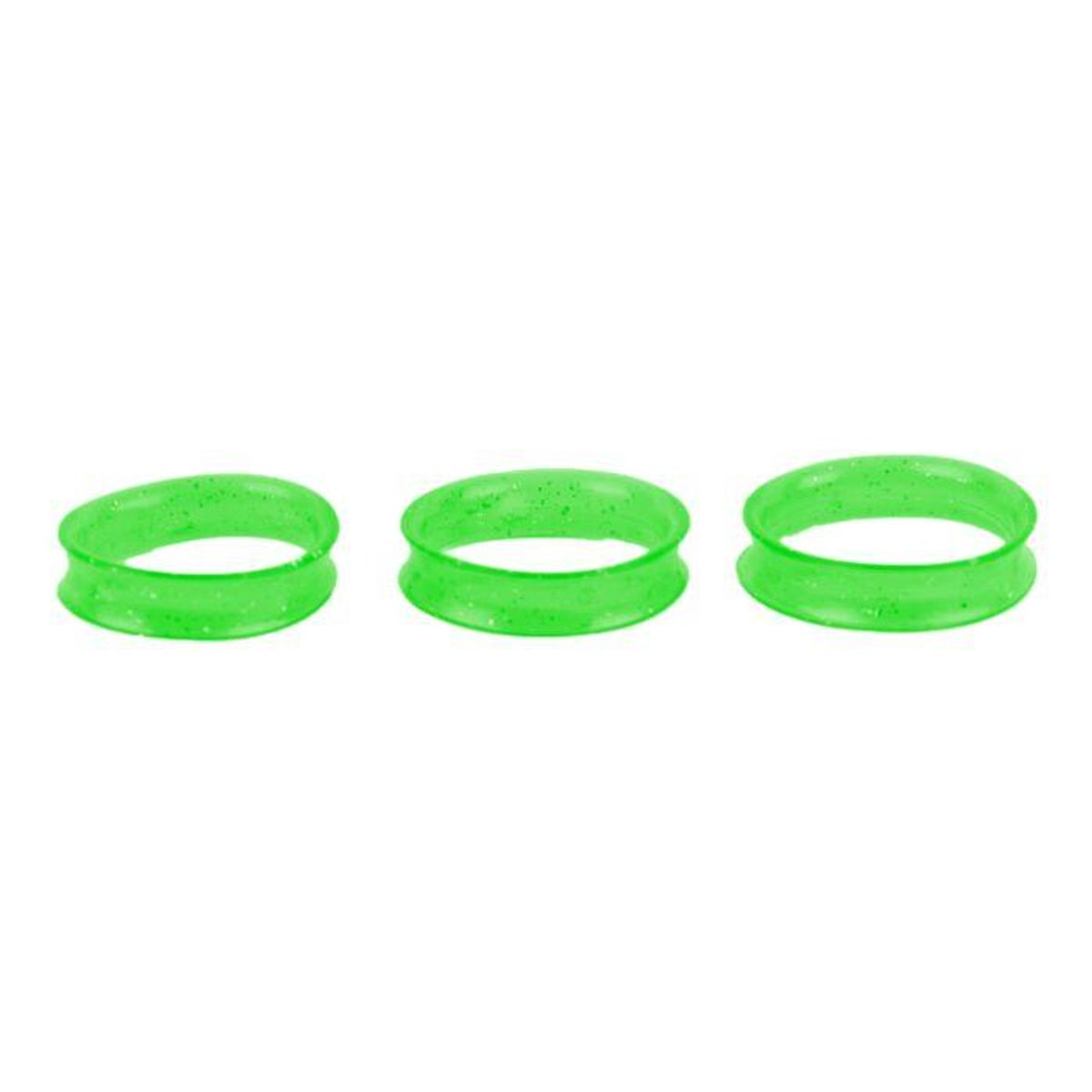 Finger Ring 20 mm Green Fine Glitter Scissor rings 2 Pcs, Show T