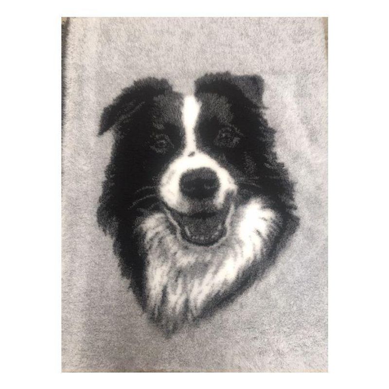 Vetbed 2x Border Collie Kop - anti-slip 150 x 100 cm
