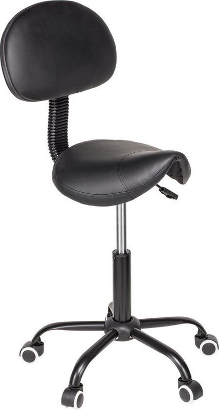Louise Grooming Chair - Barber Stool with Backrest, 