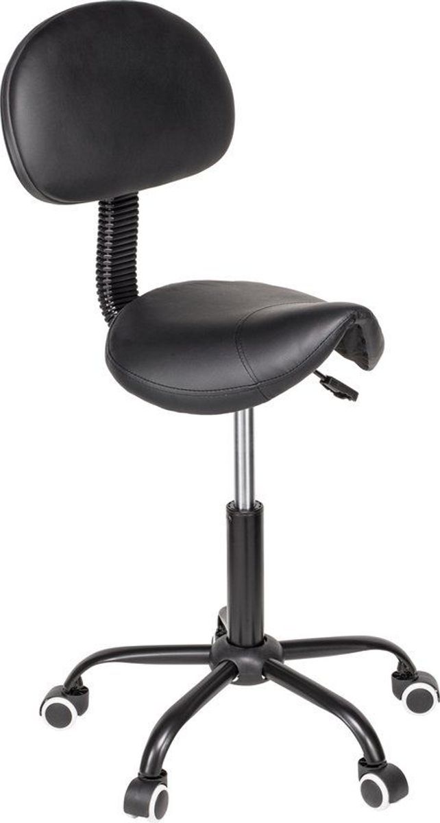 Louise Grooming Chair - Barber Stool with Backrest, 