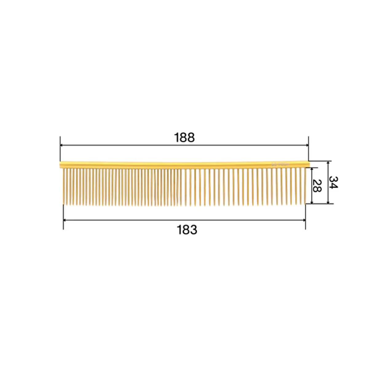 Golden Metal Comb Classic M, SoPosh